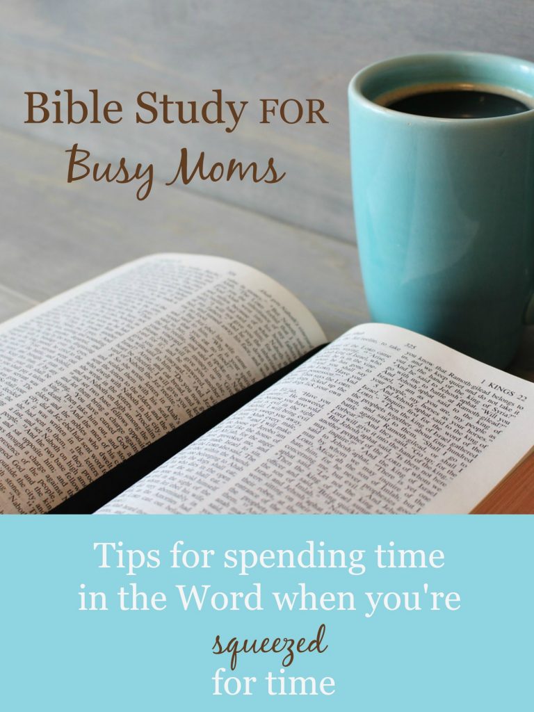 Are you wondering how on earth you can fit Bible study into your already busy days? Here are some simple tips to help you squeeze time in the Word into your busy days