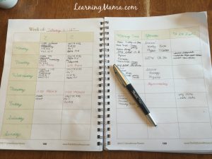 Mid Year Homeschool Review: using a paper planner to record what we did, rather than what we will do, is working well in our homeschool