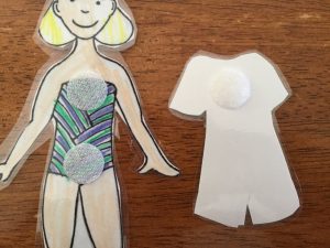 Paper Doll Tutorial: Make your paper dolls durable by laminating them and adding velcro