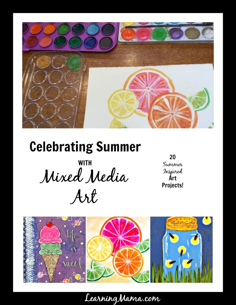 Celebrating Summer with Mixed Media Art {20 Summer themed mixed media art projects}