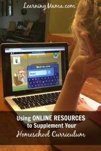 Using online resources to supplement your homeschool curriculum - reading, spelling, writing, and math help