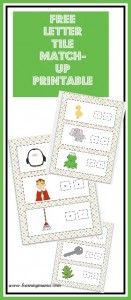 Upper and Lower Case Letter Tile Match -Up Printable