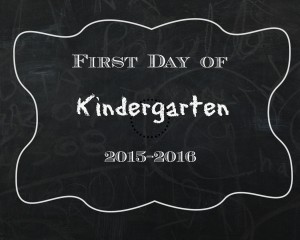 First Day of School Chalkboard Printable