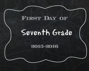 First Day of School Chalkboard Printable