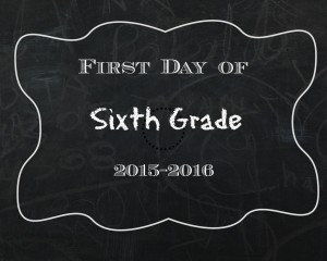 First Day of School Chalkboard Printable