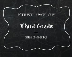 First Day of School Chalkboard Printable