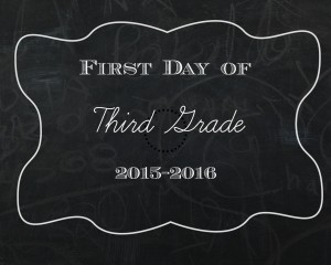 First Day of School Chalkboard Printable