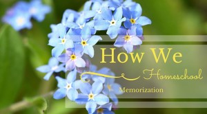 How We Homeschool: Memorization. How and why we include memorization in our homeschool