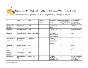 Lesson plans for use with the Usborne Famous Paintings Cards