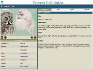 Peterson's Field Guide app for nature study