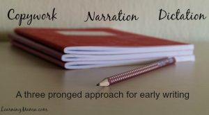 Copywork, Narration & Dictation: a three pronged approach to early writing