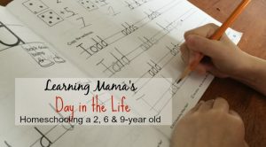 A Day in the Life Homeschooling a 2, 6 &9 year-old