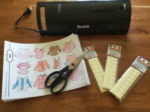 Super durable paper dolls -- a tutorial using velcro & a laminator