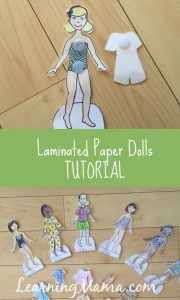 Laminated Paper Dolls Tutorial - make your paper dolls durable