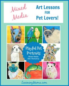 Mixed-Media Art Lessons for Pet Lovers: Alisha Gratehouse's Playful Pet Portraits Workshop