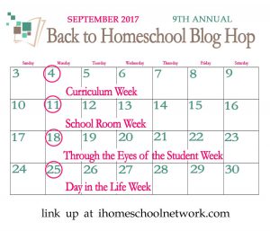 Back to Homeschool Blog Hop- Curriculum Week