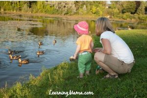100 Things to do with your kids outside this summer - feed the ducks!