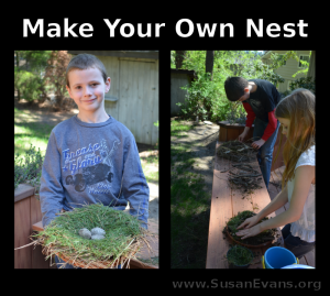 Things to do outside with your kids this summer: make bird nests!