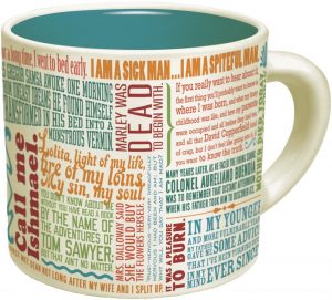 Literary coffee mugs for the booklover on your list