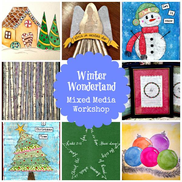 Winter Wonderland Mixed media Art Lessons
