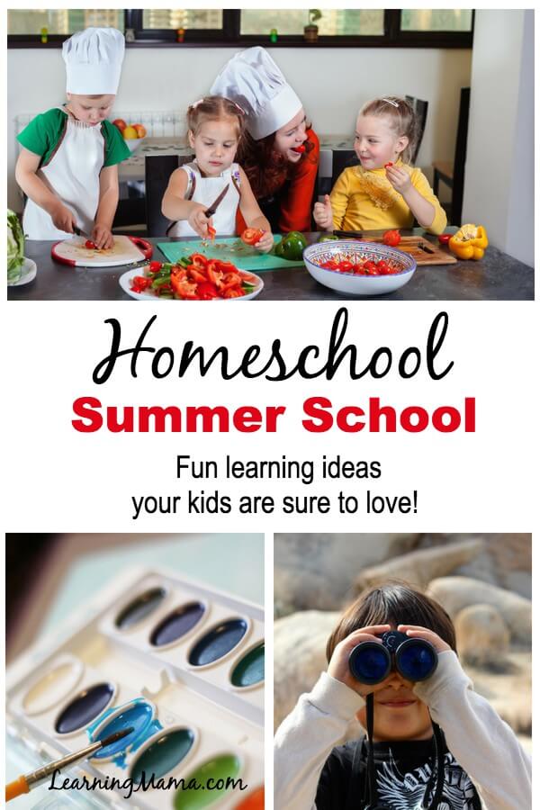 Your kids will love these fun ideas for Homeschool Summer School!
