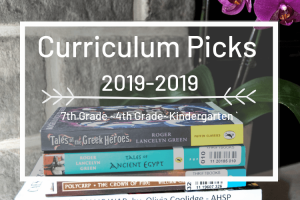 Relaxed Classical Homeschool Picks for 7th grade, 4th grade, and Kindergarten